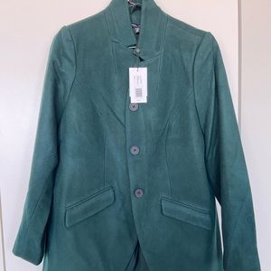 Universal Standard Beas Coat in Forest Green